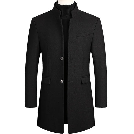 Iagan Coat | Men's Formal Coat with Standing Collar