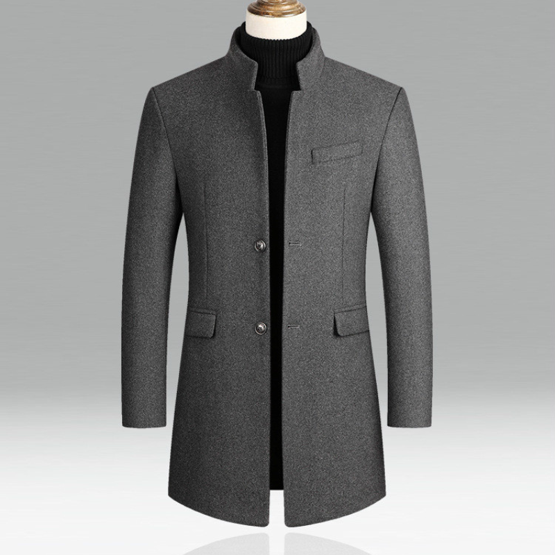 Iagan Coat | Men's Formal Coat with Standing Collar