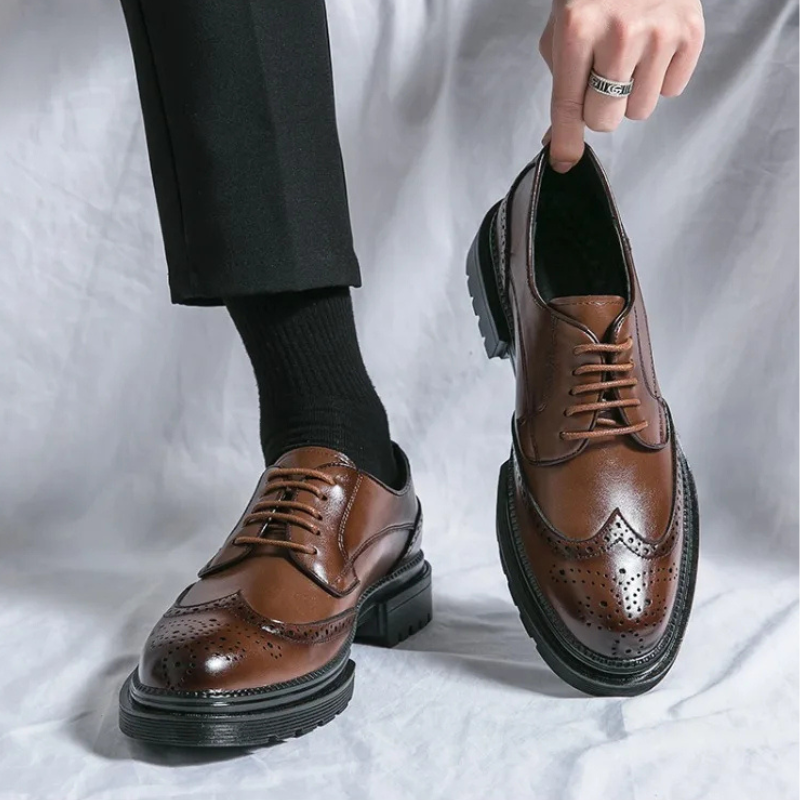 Icarion Dress Shoes | Men's Vintage Wingtip Brogue Shoes