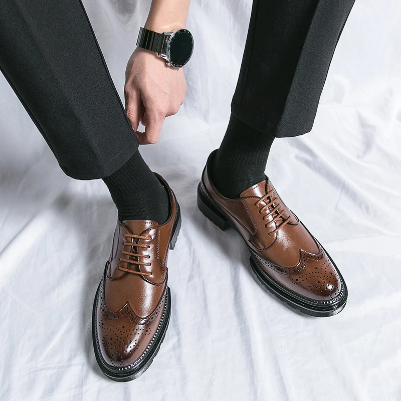 Icarion Dress Shoes | Men's Vintage Wingtip Brogue Shoes
