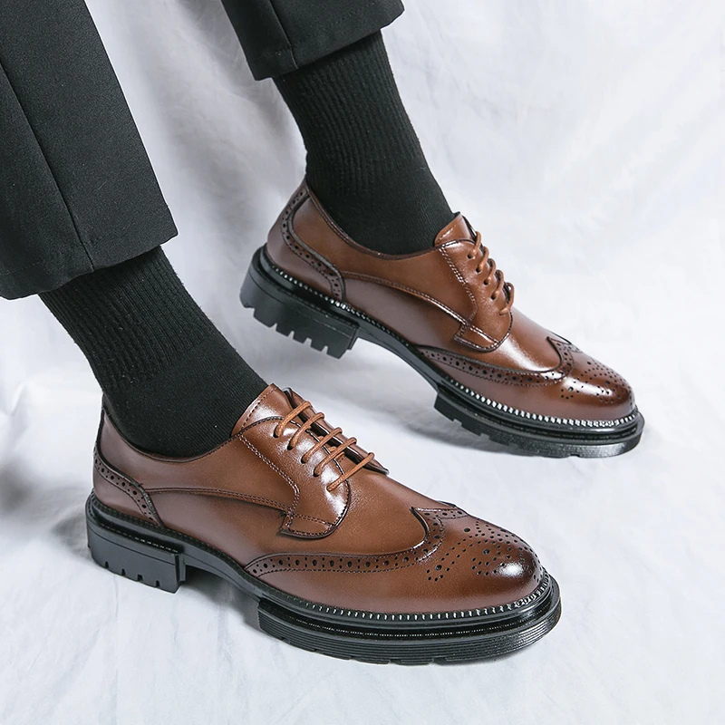 Icarion Dress Shoes | Men's Vintage Wingtip Brogue Shoes