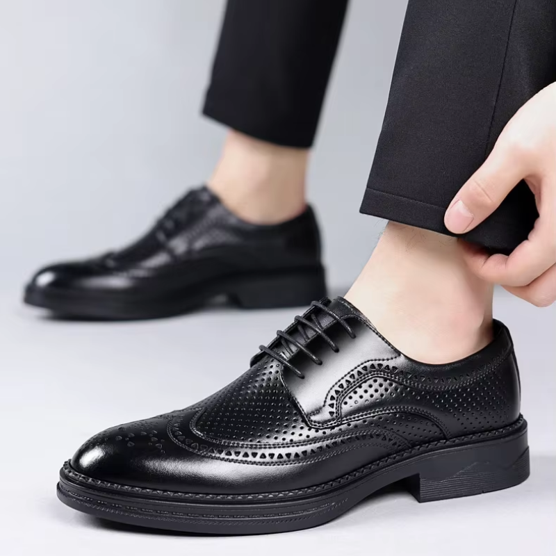 Ichabod Dress Shoes | Men's Refined Vegan Leather Wingtip Oxfords