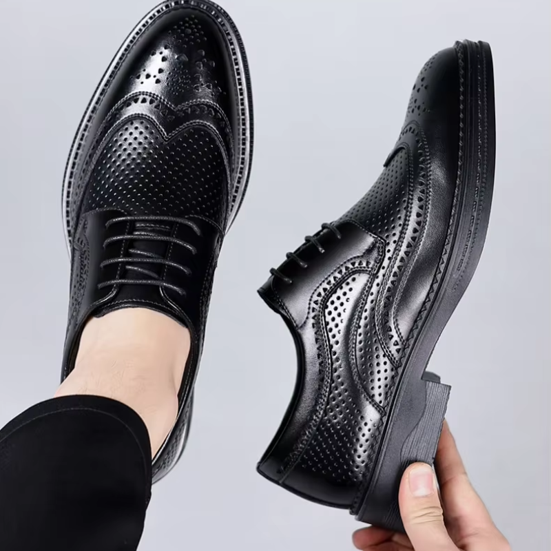 Ichabod Dress Shoes | Men's Refined Vegan Leather Wingtip Oxfords