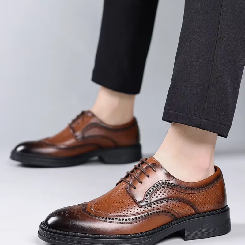 Ichabod Dress Shoes | Men's Refined Vegan Leather Wingtip Oxfords