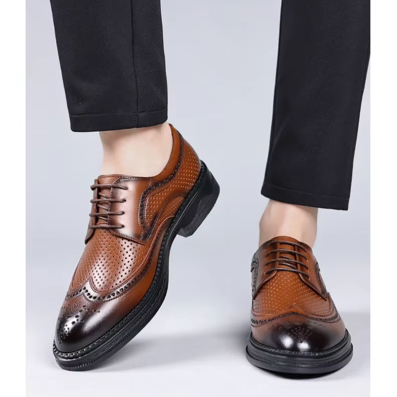 Ichabod Dress Shoes | Men's Refined Vegan Leather Wingtip Oxfords