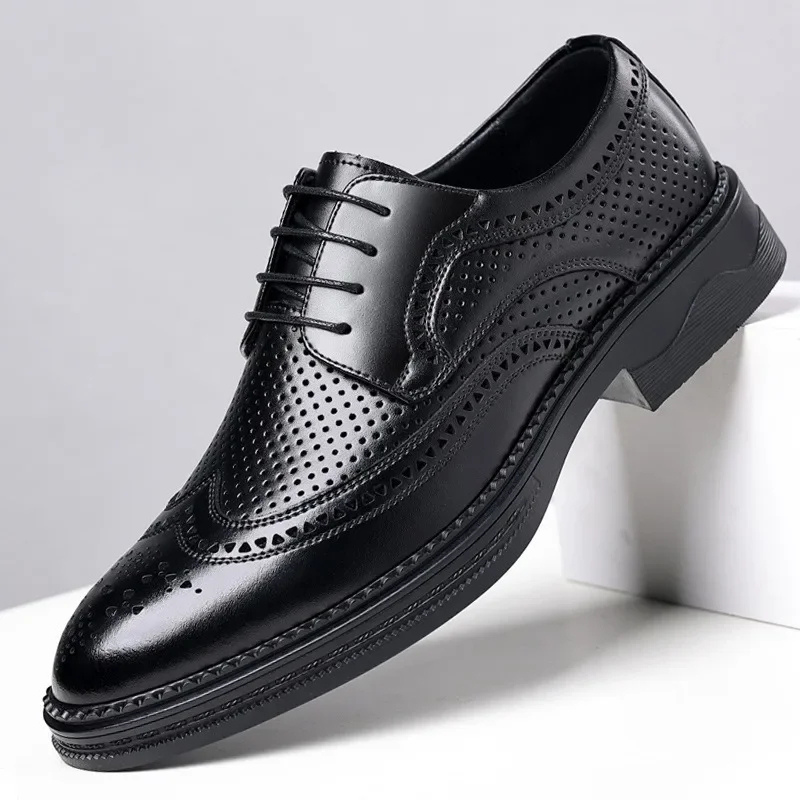 Ichabod Dress Shoes | Men's Refined Vegan Leather Wingtip Oxfords