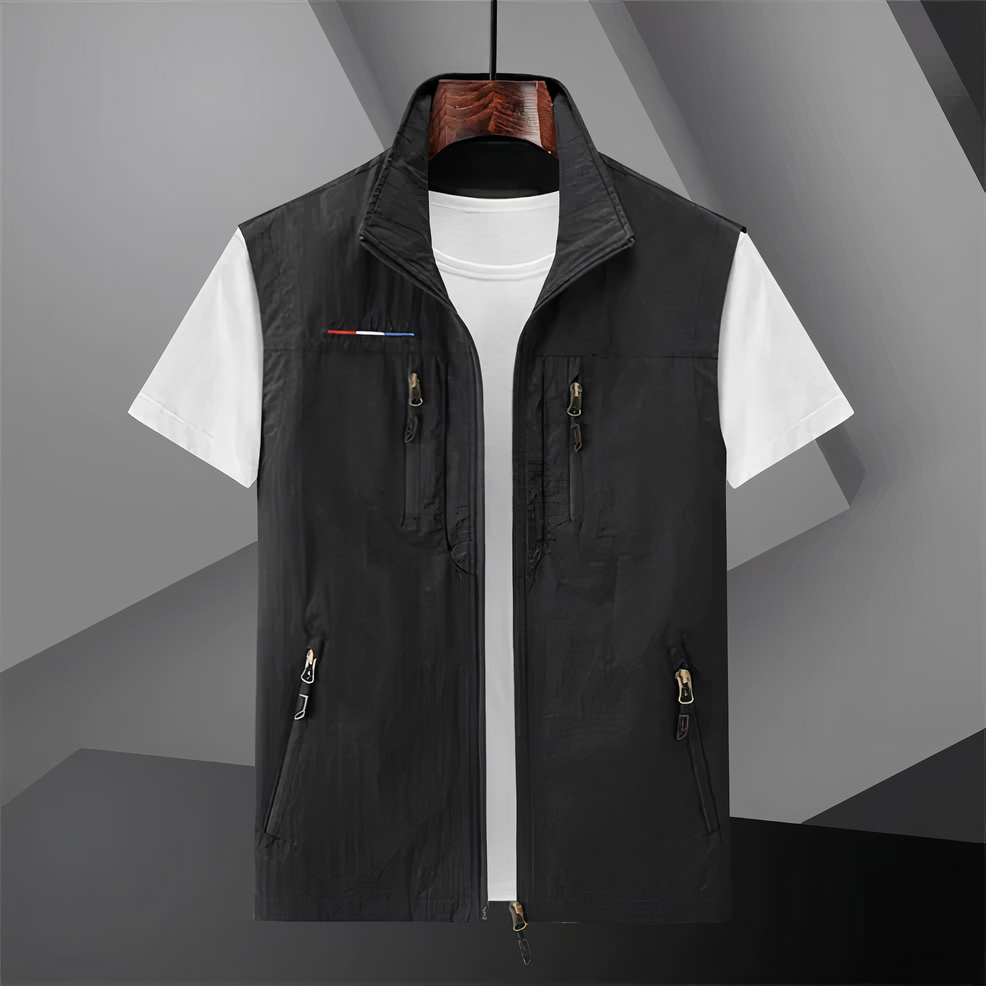 Kade Vest | Men's Autumn Zip-Up Multi-Pocket Outdoor Vest