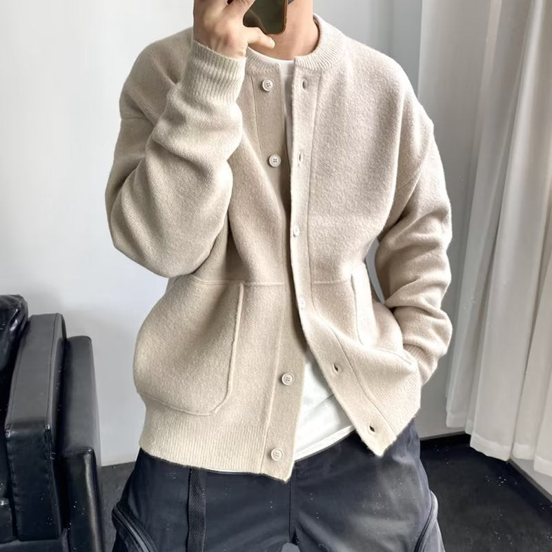 Linus Men’s Cardigan | Wool Blend Cardigan for Autumn