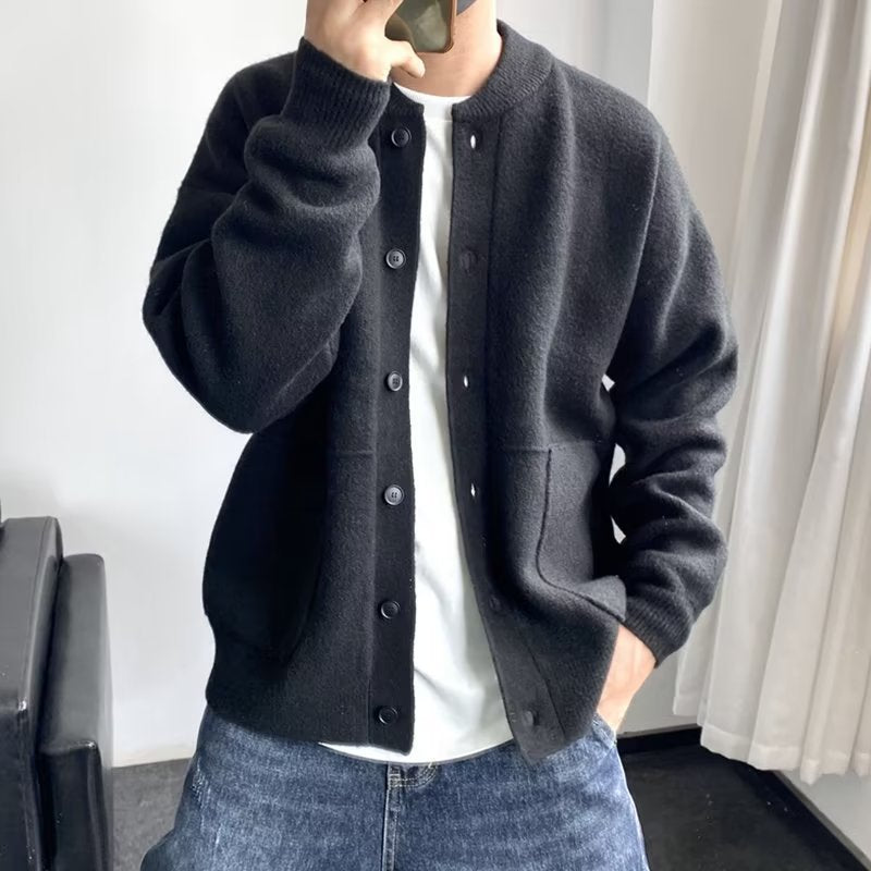 Linus Men’s Cardigan | Wool Blend Cardigan for Autumn