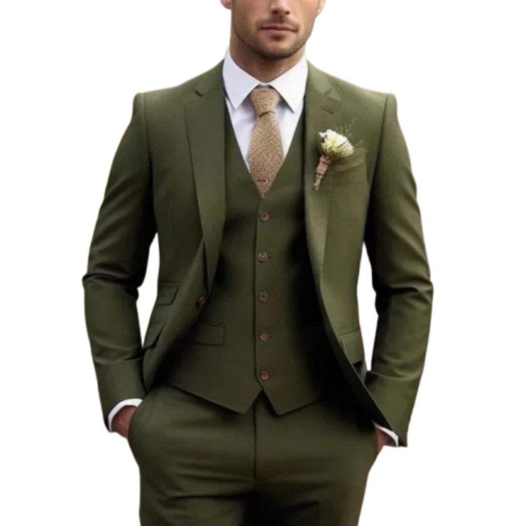 Latham Men's 3-Piece Suit | Blazer, Trousers and Waistcoat Set