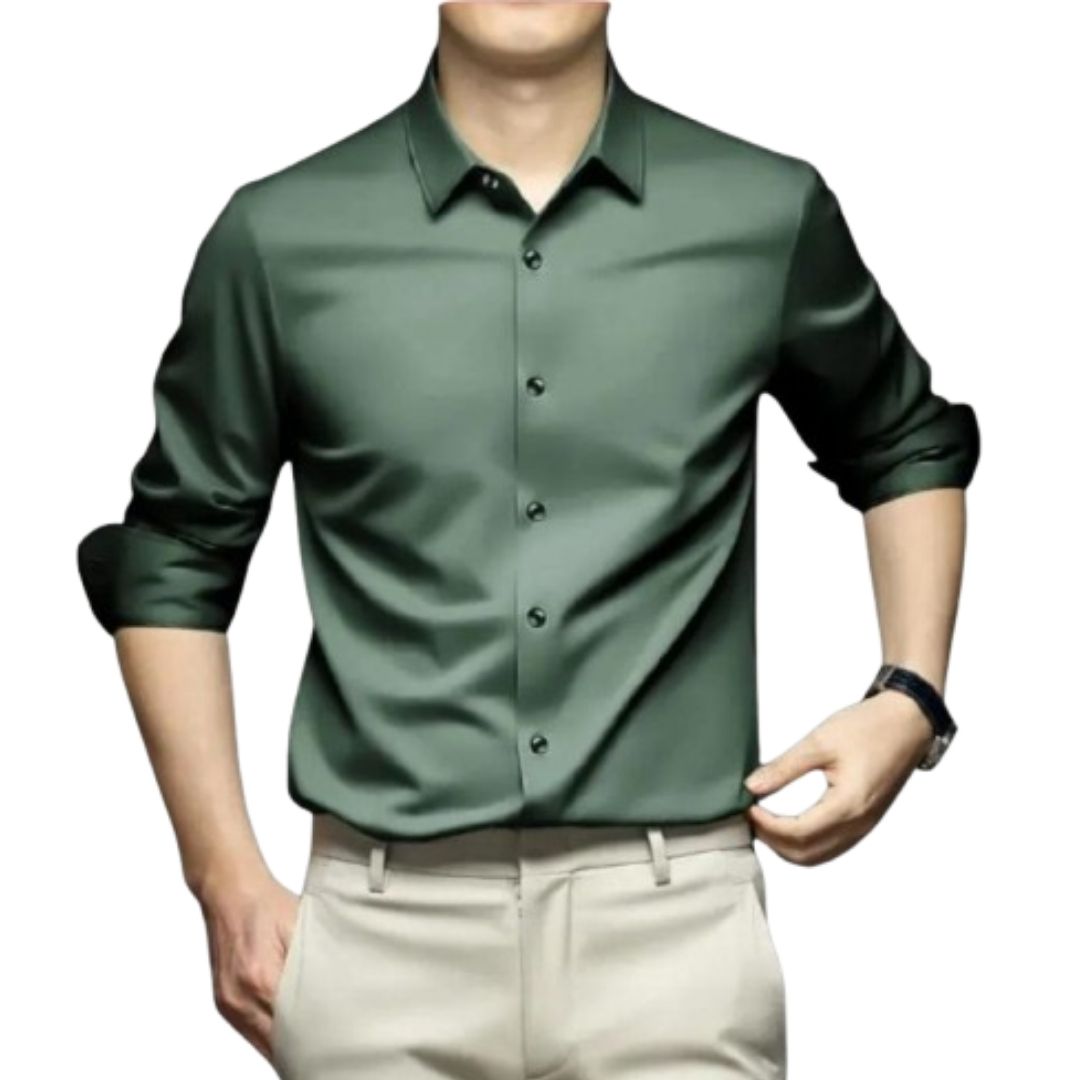 Kahlil Dress Shirt | Men's Slim Fit Satin Shirt