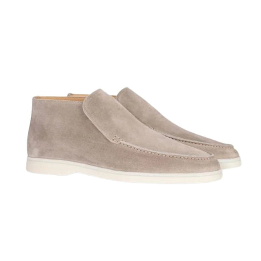 Kasimir Men’s Shoes | Suede Slip-On Loafers with Low-Cut Profile and Flat Sole for Autumn