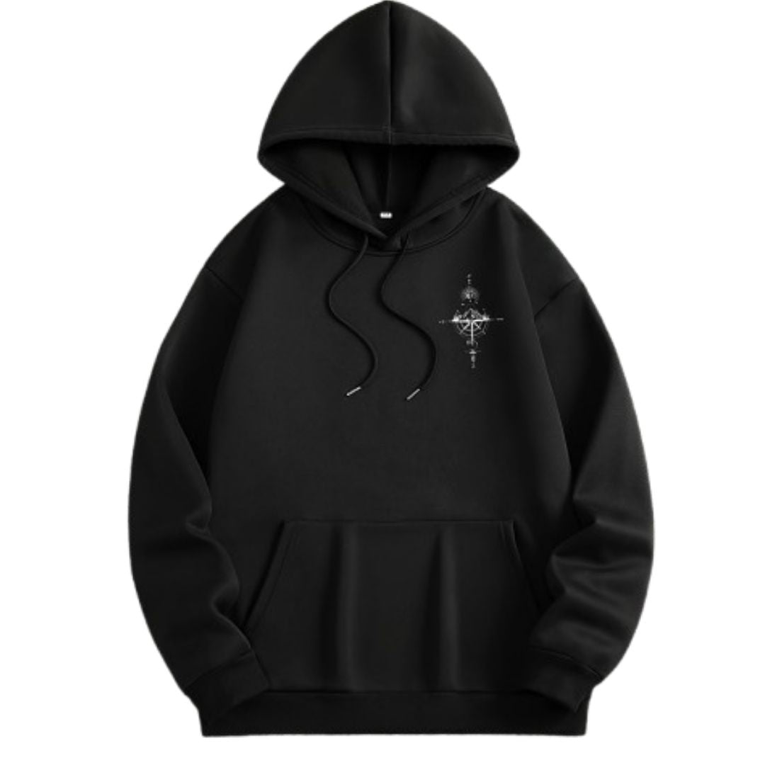 Livingston Men’s Hoodie | Hoodie with Compass Print for Autumn