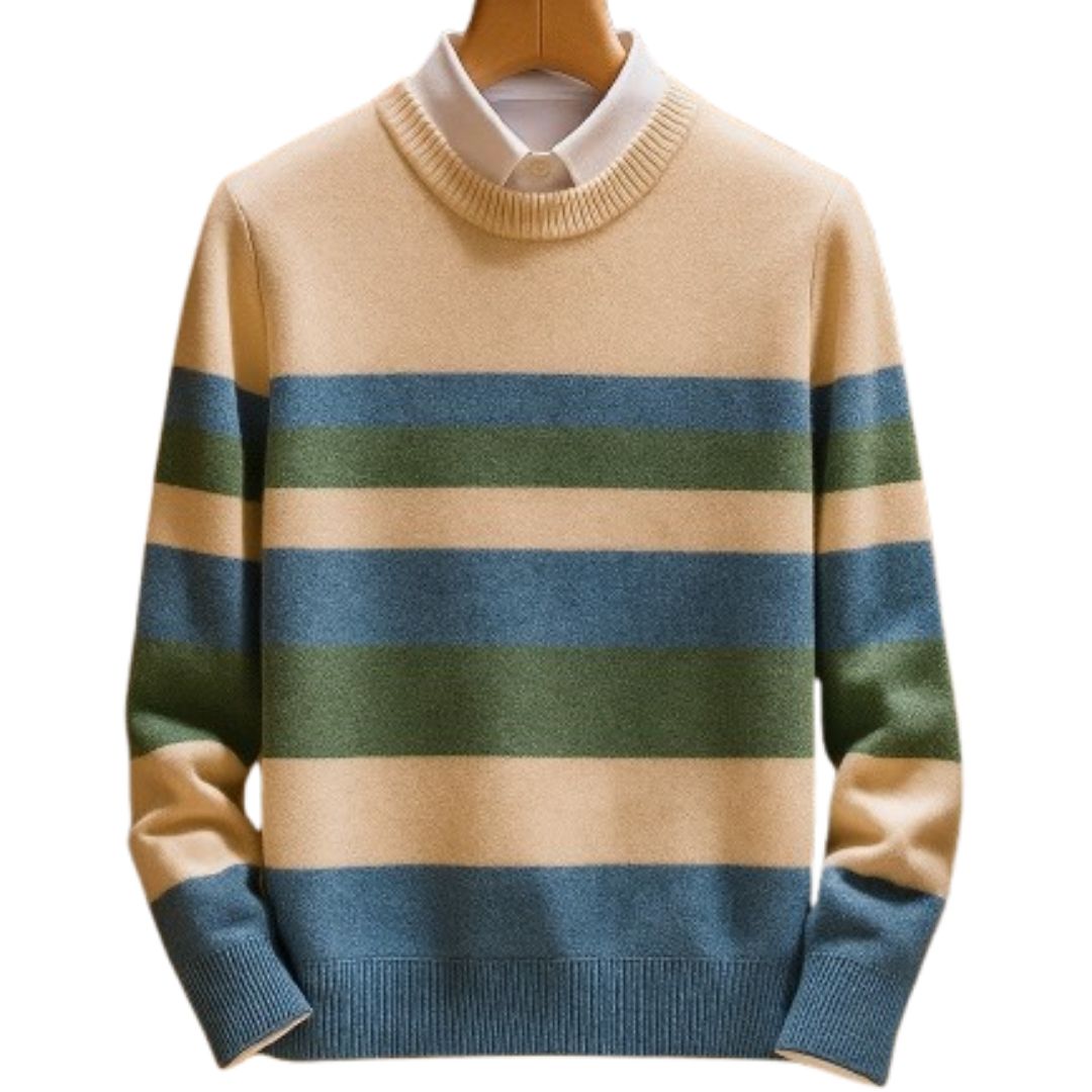 Marek Men's Striped Pullover | Pullover for Autumn