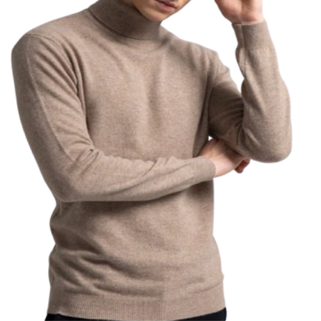 Lando Men’s Sweater | Soft Knit Turtleneck Sweater for Winter
