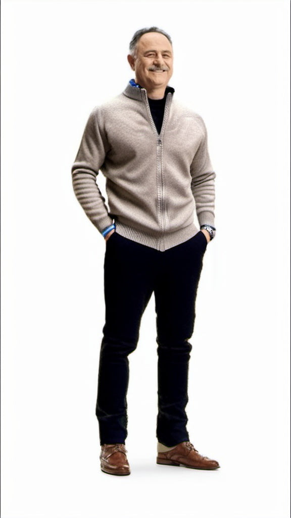 Landon Men’s Sweater | Zip-Up Sweater for Winter