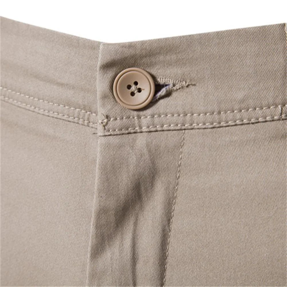 Karl Men’s Trousers | Slim Fit Cotton Trousers with Belt Loops, Side Pockets, and Back Pockets for Autumn