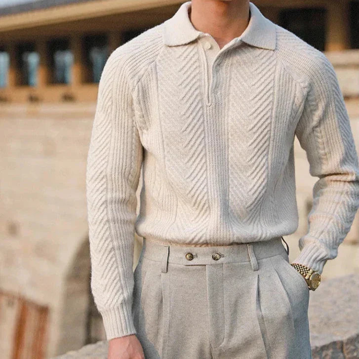 Janek Button Collar Cardigan | Knitted Cardigan for Autumn