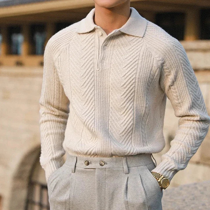 Janek Button Collar Cardigan | Knitted Cardigan for Autumn