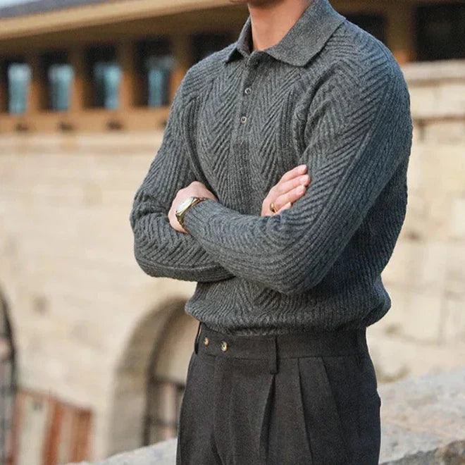 Janek Button Collar Cardigan | Knitted Cardigan for Autumn