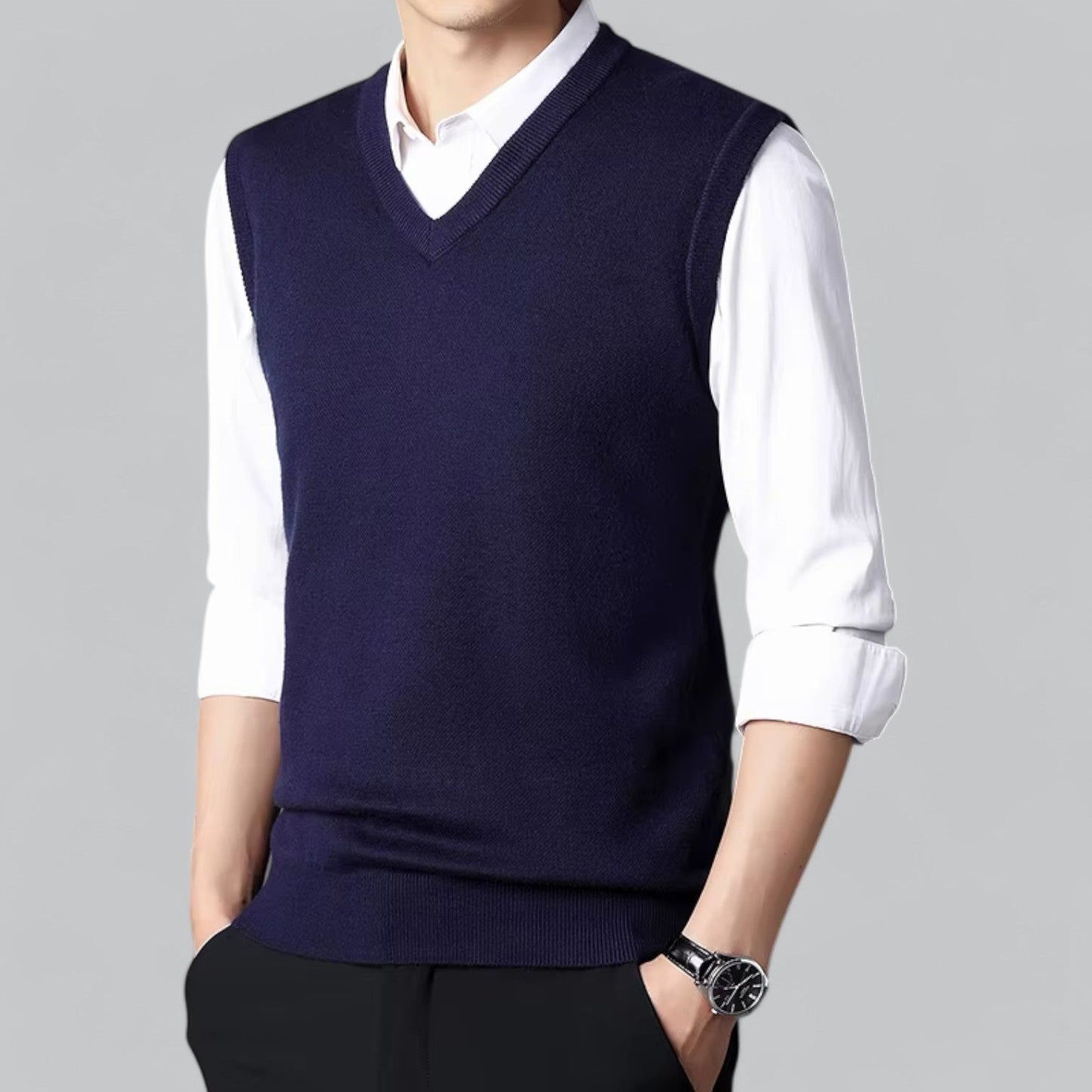 Kurtis Sweater Vest | Men's Autumn Classic V-Neck Vest