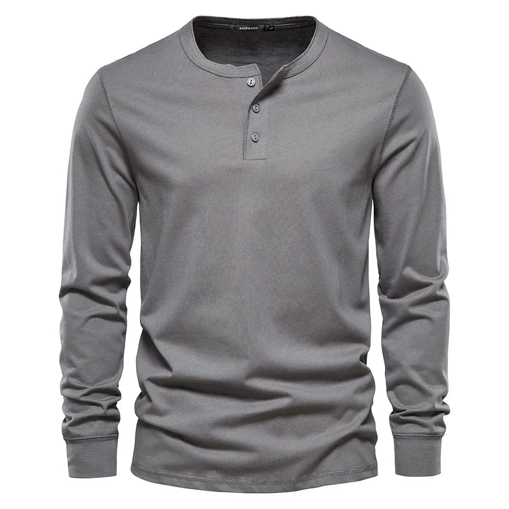 Jacinth Men’s T-Shirt | Long Sleeve Crew Neck Cotton T-Shirt for Autumn