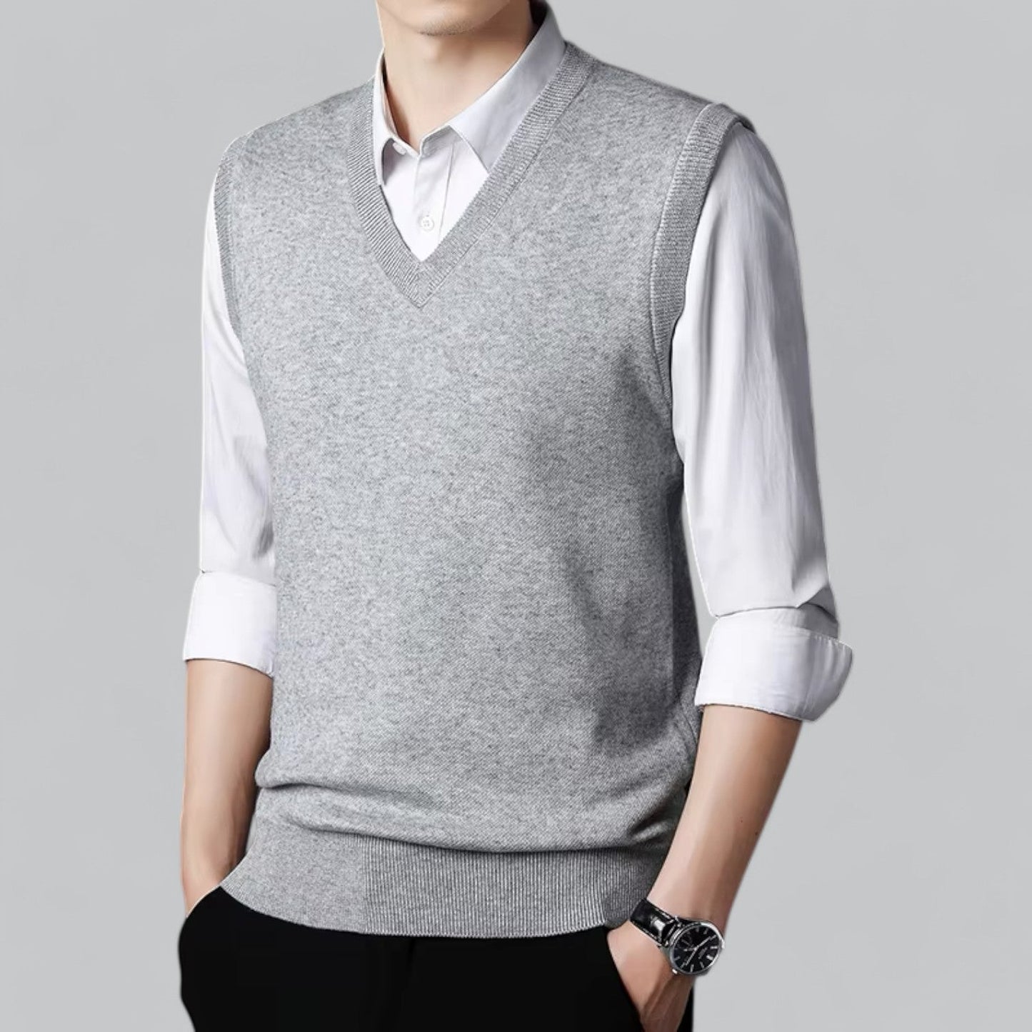 Kurtis Sweater Vest | Men's Autumn Classic V-Neck Vest