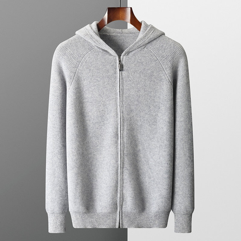 Jamie Hooded Cardigan | Knit Zip Cardigan for Autumn