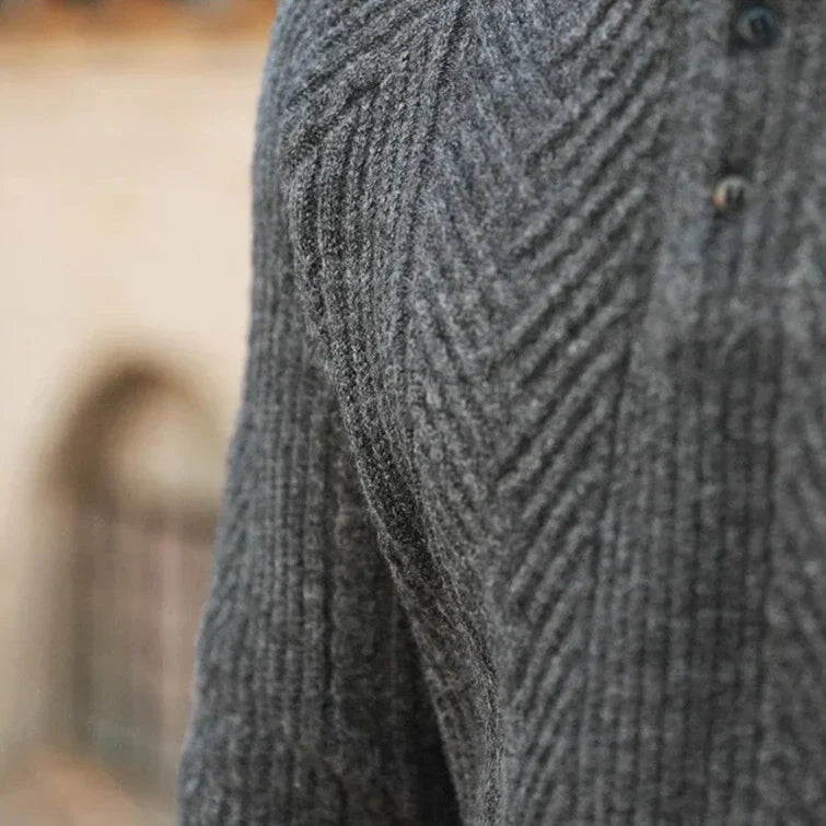 Janek Button Collar Cardigan | Knitted Cardigan for Autumn