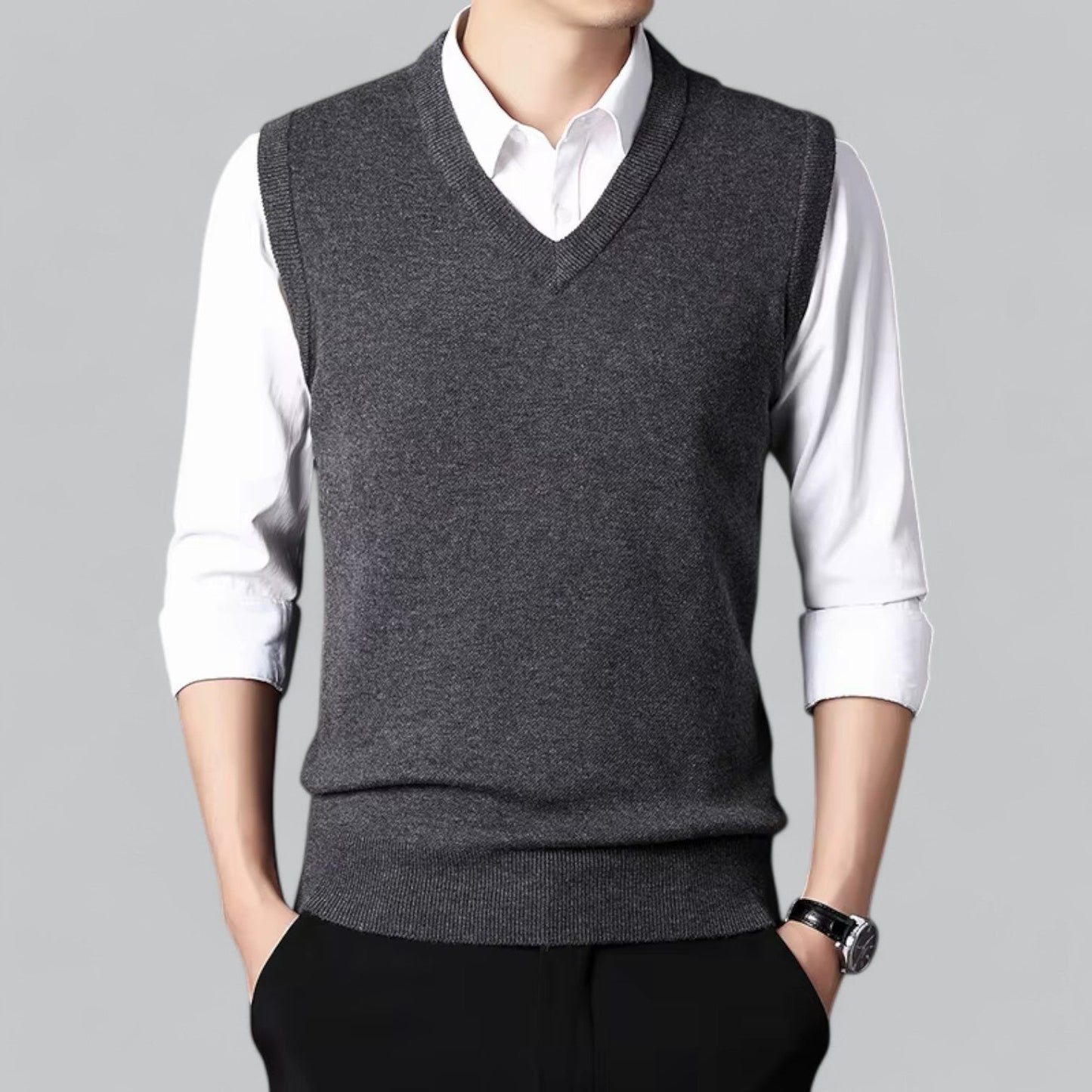 Kurtis Sweater Vest | Men's Autumn Classic V-Neck Vest