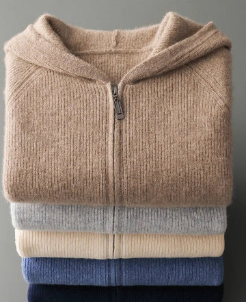Jamie Hooded Cardigan | Knit Zip Cardigan for Autumn