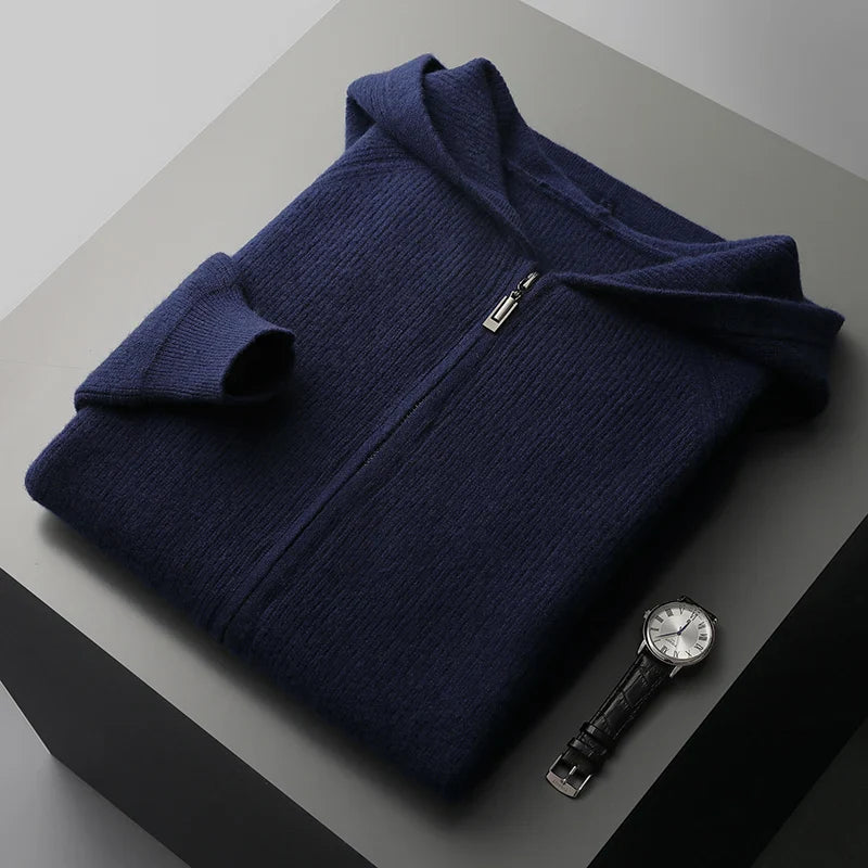 Jamie Hooded Cardigan | Knit Zip Cardigan for Autumn