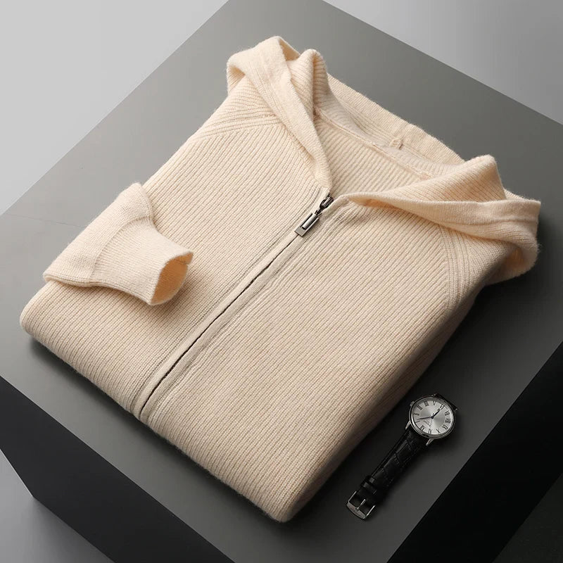 Jamie Hooded Cardigan | Knit Zip Cardigan for Autumn