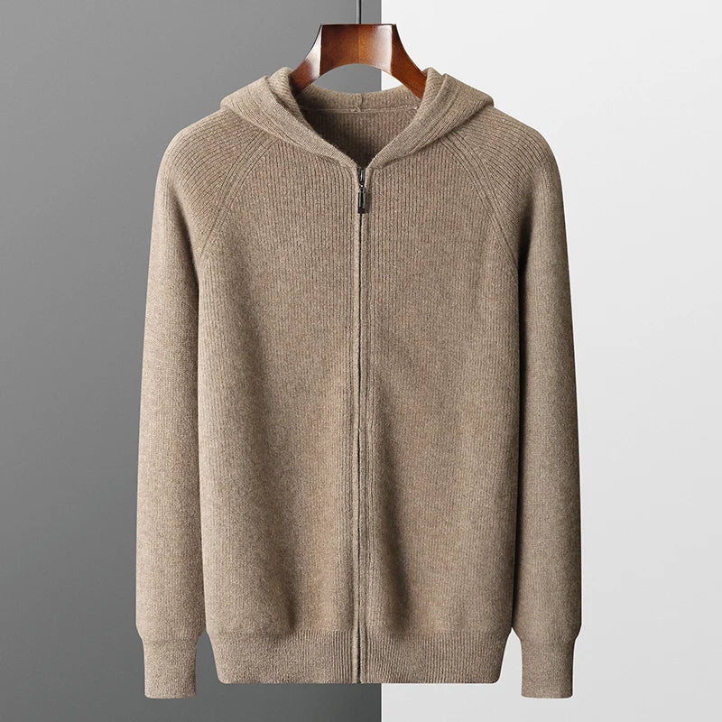 Jamie Hooded Cardigan | Knit Zip Cardigan for Autumn