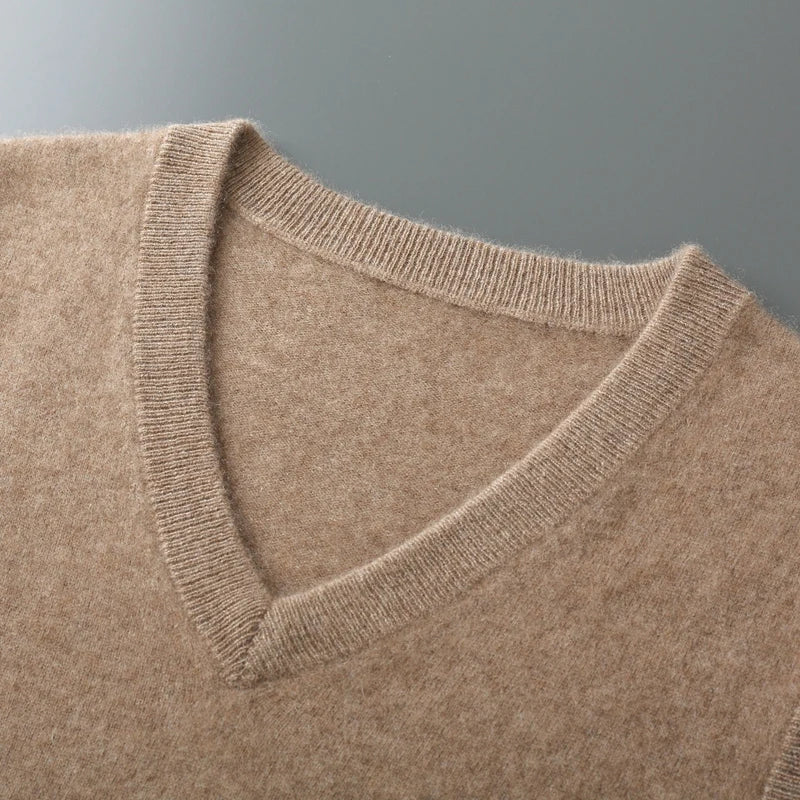 Kingson Men’s Vest | Knitted V-Neck for Autumn