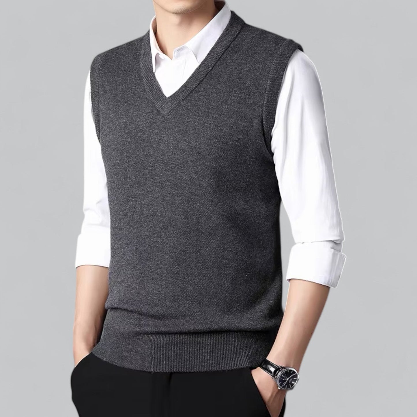 Kurtis Sweater Vest | Men's Autumn Classic V-Neck Vest