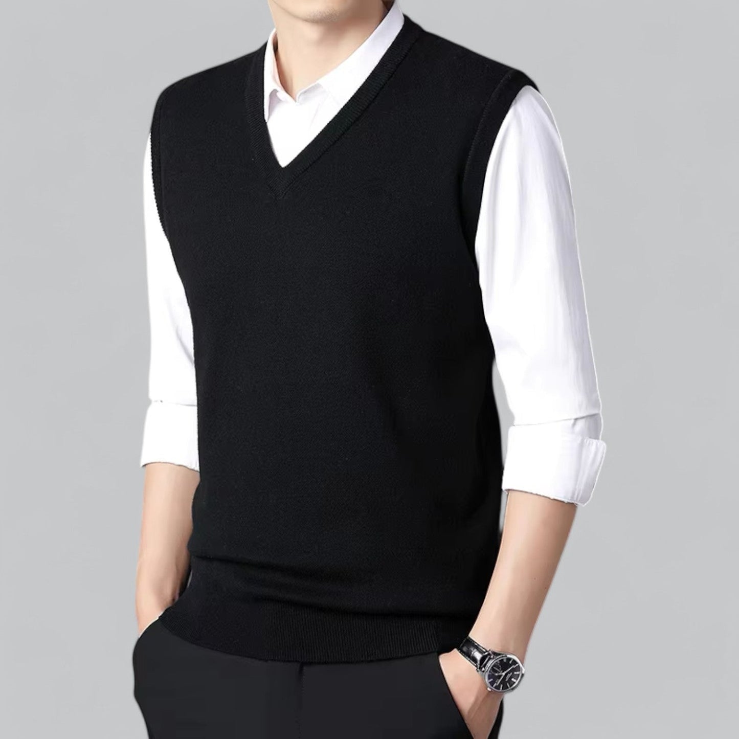 Kurtis Sweater Vest | Men's Autumn Classic V-Neck Vest