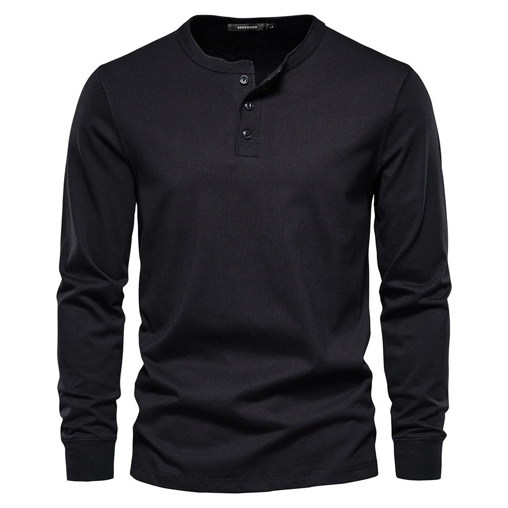 Jacinth Men’s T-Shirt | Long Sleeve Crew Neck Cotton T-Shirt for Autumn