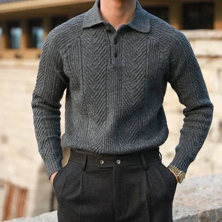 Janek Button Collar Cardigan | Knitted Cardigan for Autumn