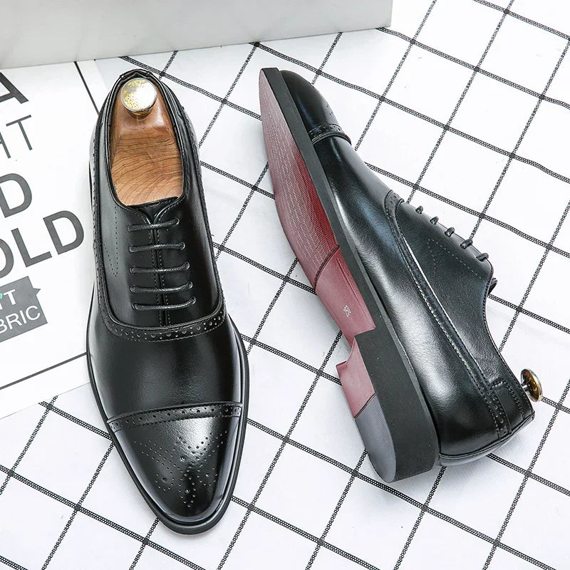Karson Oxford Shoes | Men's Classic Leather Brogue Dress Shoes