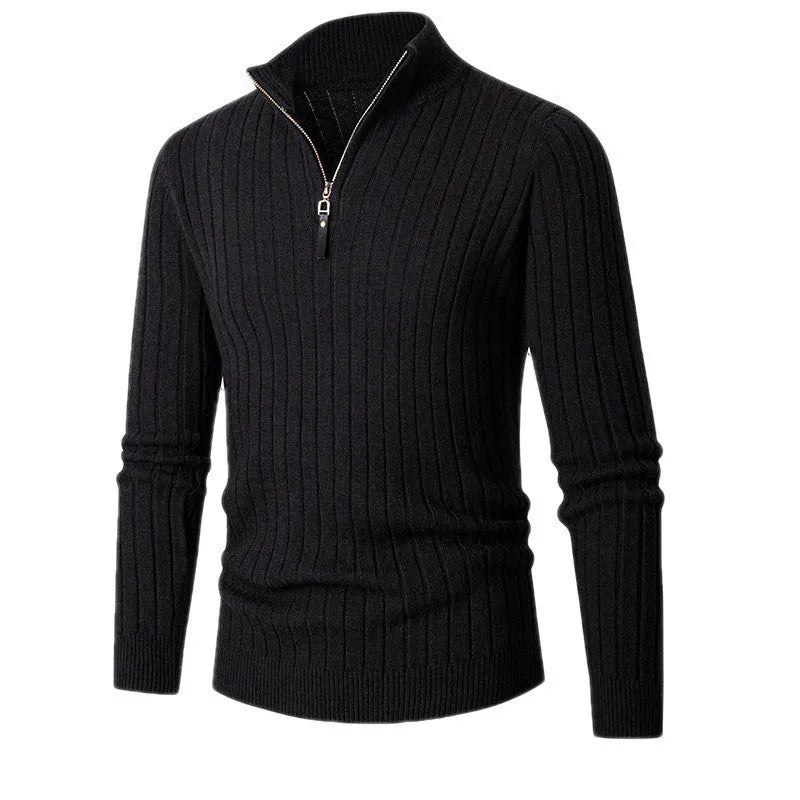 Jackson Men’s Jumper | Cashmere Half-Zip Jumper with High Collar for Autumn