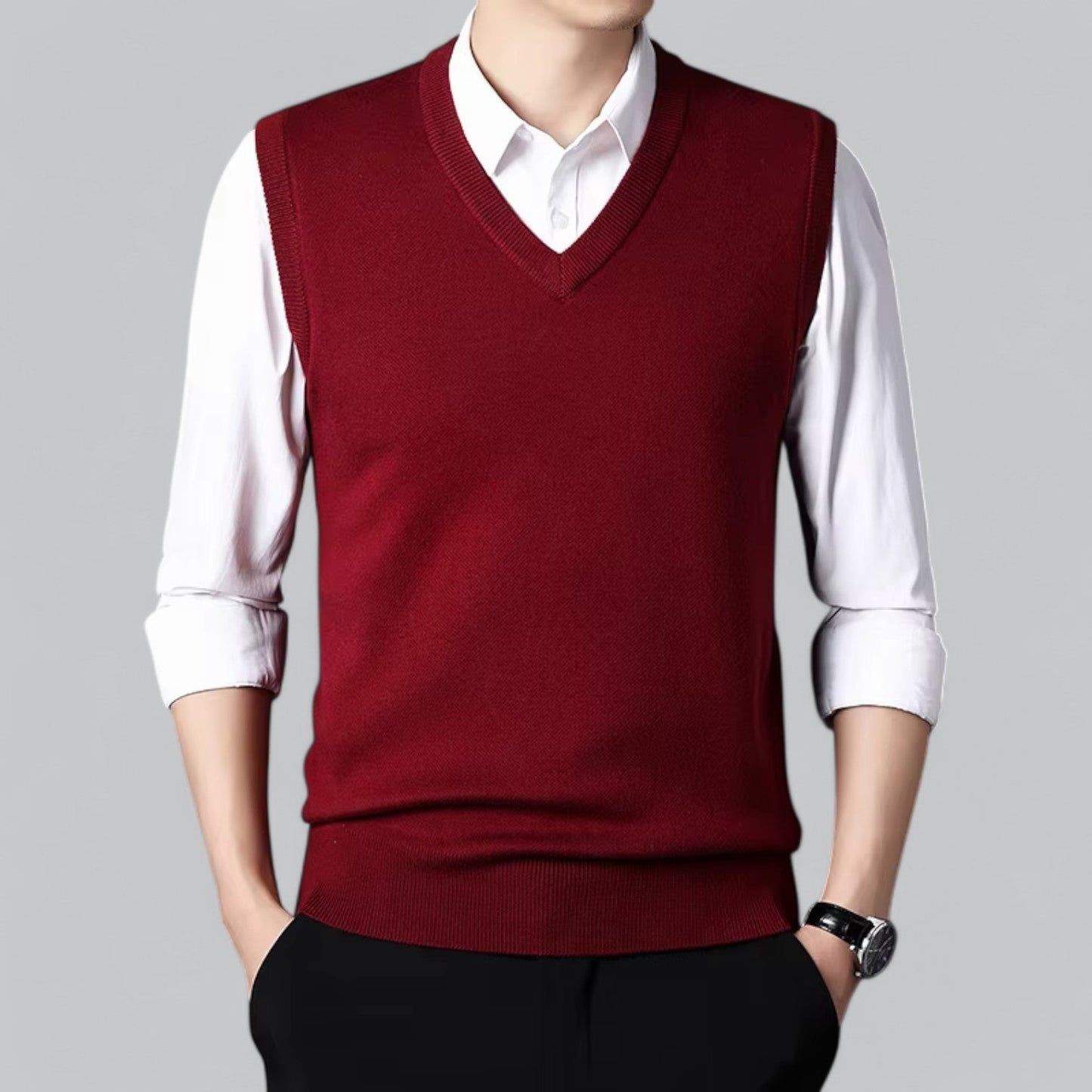 Kurtis Sweater Vest | Men's Autumn Classic V-Neck Vest