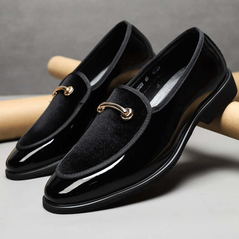 Kean Loafers | Men's Patent Leather Italian-Style Formal Shoes