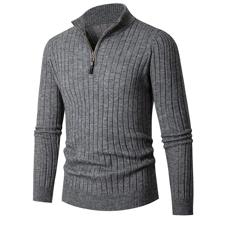 Jackson Men’s Jumper | Cashmere Half-Zip Jumper with High Collar for Autumn