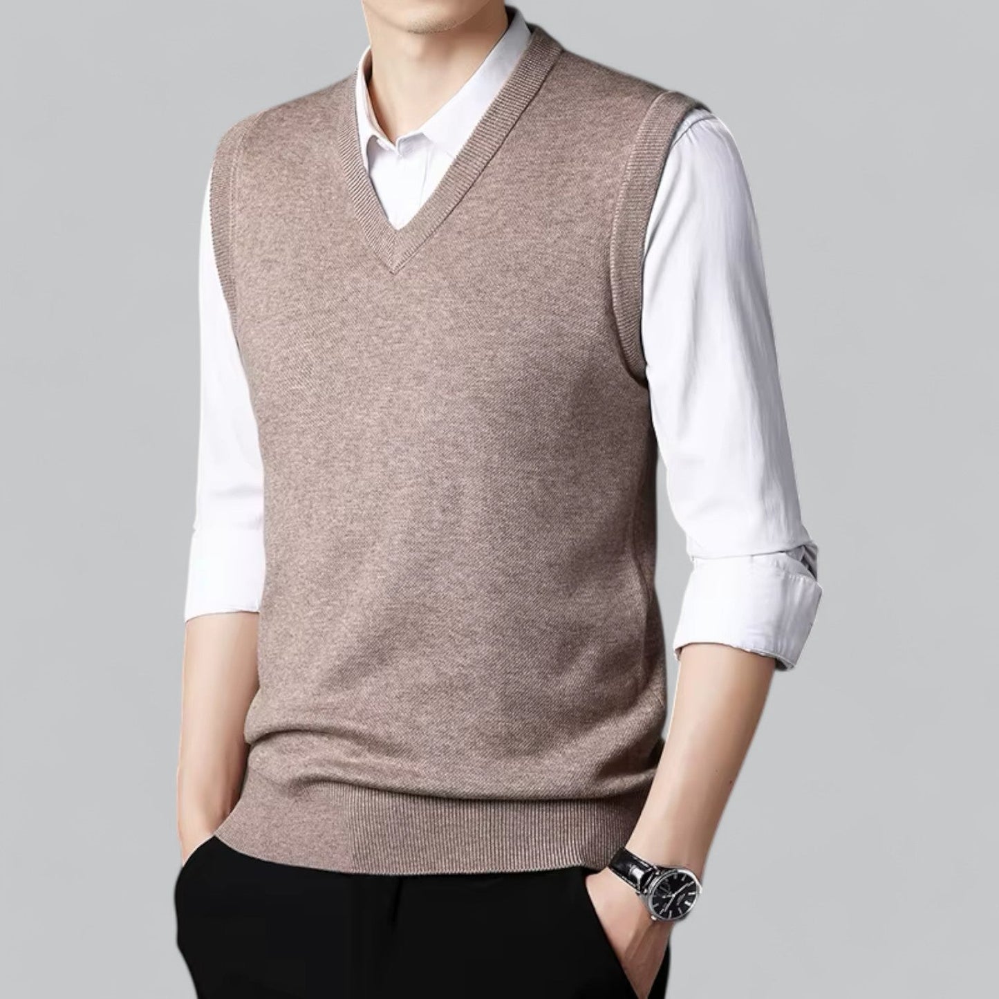 Kurtis Sweater Vest | Men's Autumn Classic V-Neck Vest