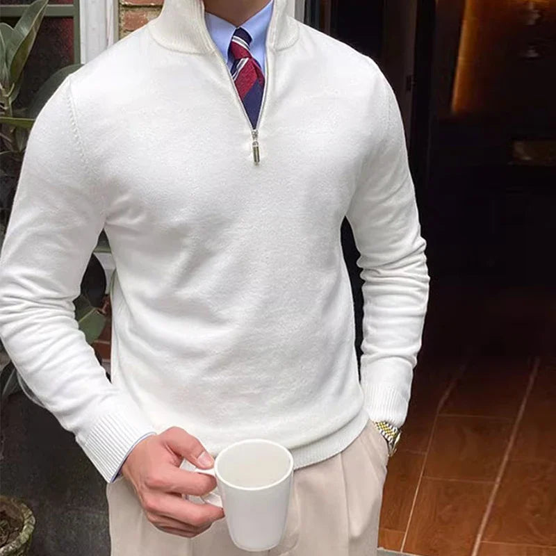 Jairo Half Zip Jumper | Merino Wool Pullover for Winter
