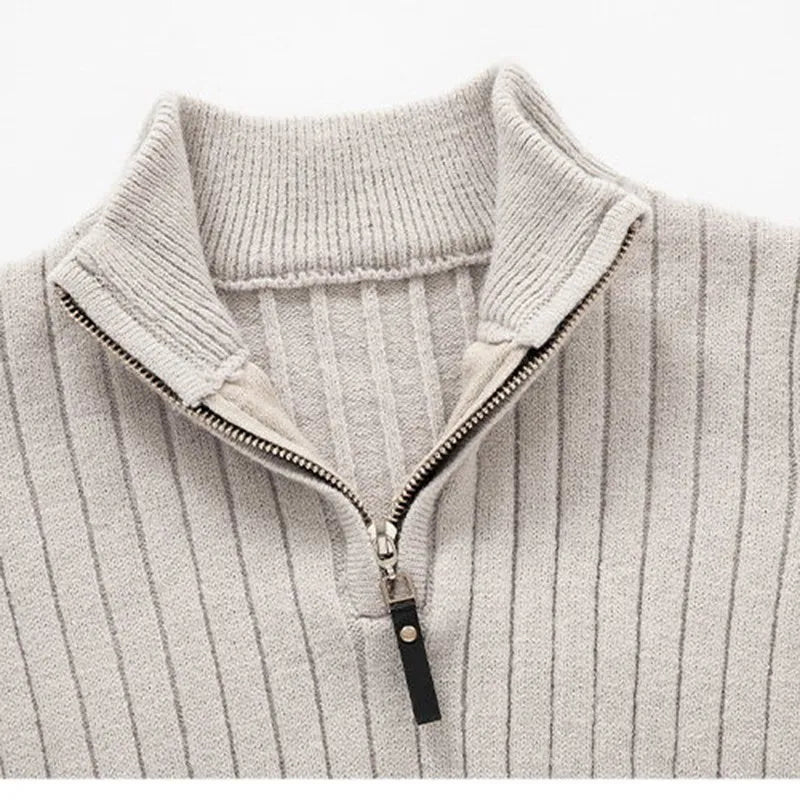 Jackson Men’s Jumper | Cashmere Half-Zip Jumper with High Collar for Autumn