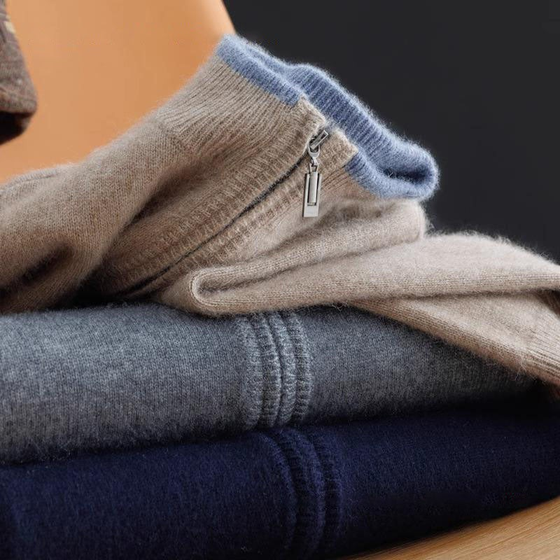 Landon Men’s Sweater | Zip-Up Sweater for Winter