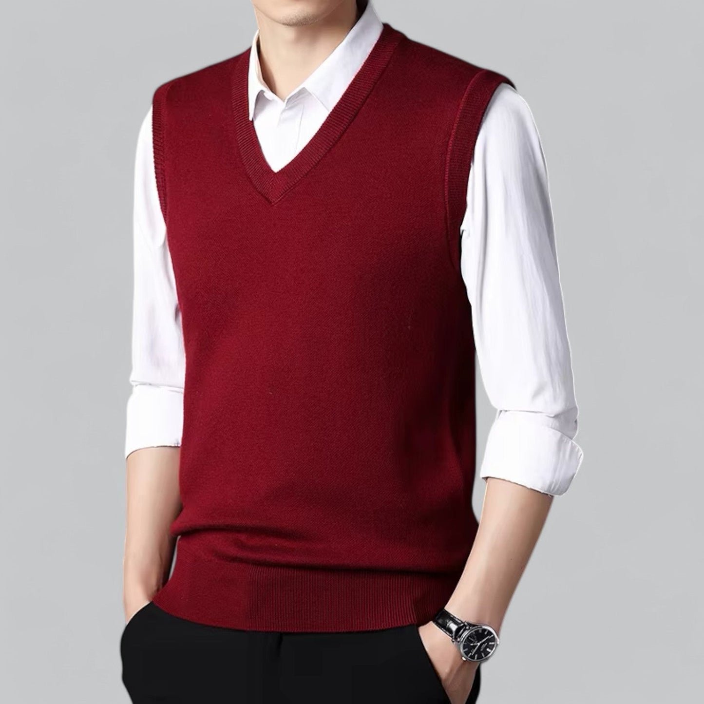 Kurtis Sweater Vest | Men's Autumn Classic V-Neck Vest