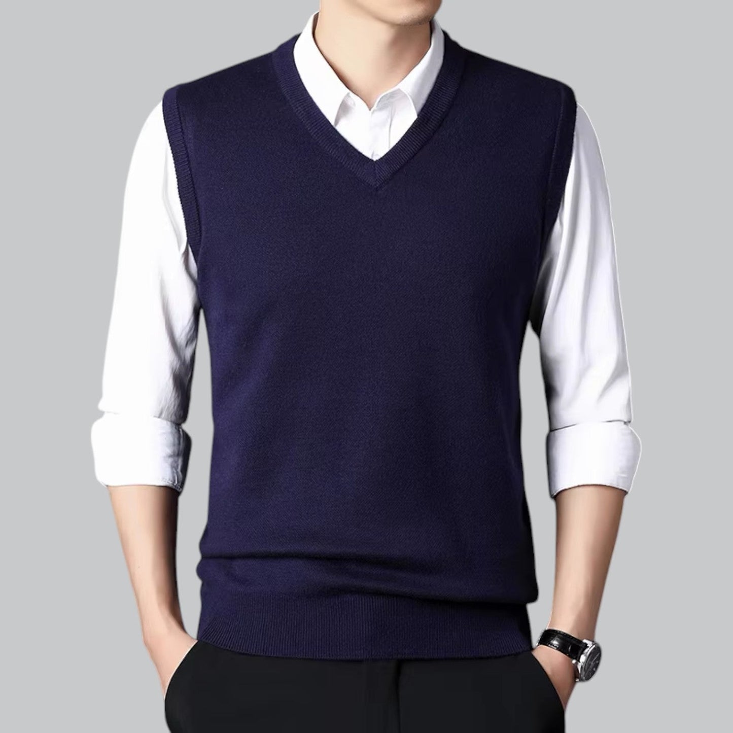 Kurtis Sweater Vest | Men's Autumn Classic V-Neck Vest